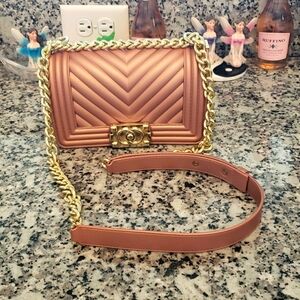 Luxury looking champagne color ✨ purse